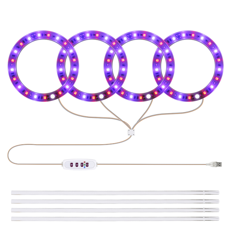 Luz LED de espectro completo para cultivo de plantas, lámpara Phyto Grow, USB, 5V, iluminación para crecimiento de plantas de interior: 12