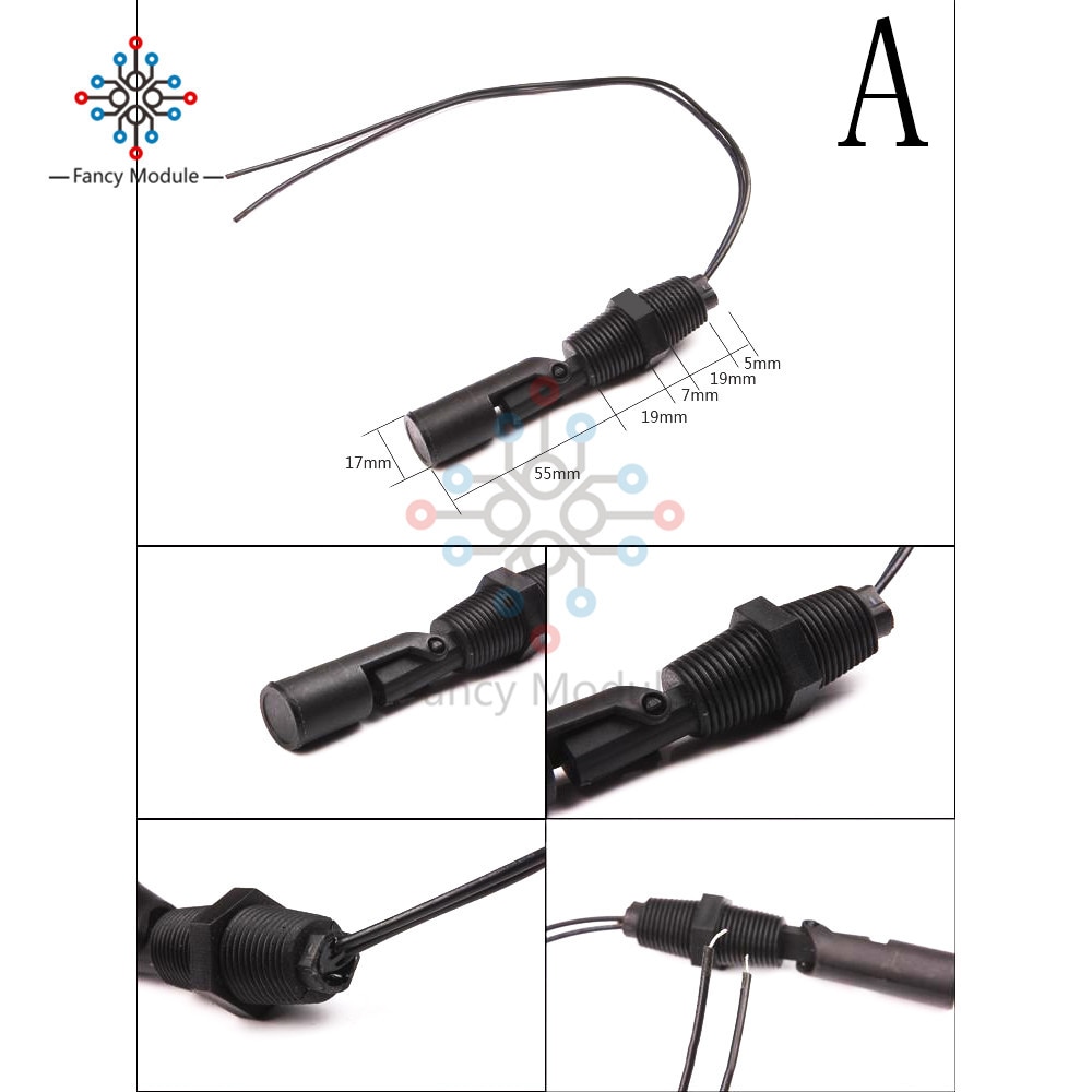 Horizontal Sensor Float Switch Tank Liquid Water Level Sensor Ball Float Controller Automatic Water Pump Switch Aquarium Pool