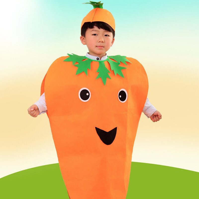 1 Set/partij Kerst Kinderen Vruchten En Groenten Modeling Kostuums Kleuterschool Milieubescherming Outfits (Goede): 9 / 150-180cm