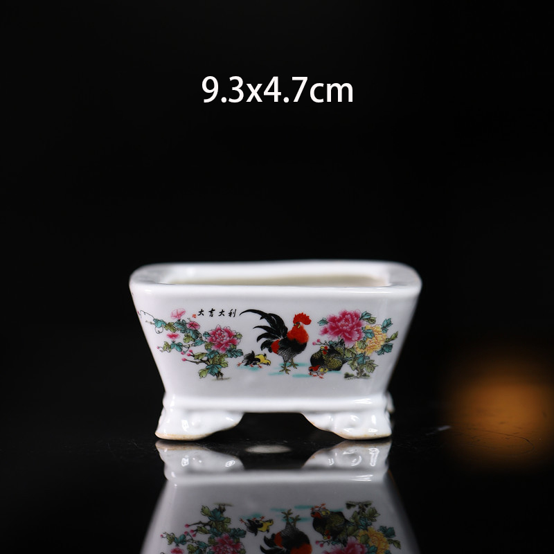 Kina yixing keramisk blomsterpotte innendørs dekorasjon kinesisk landskapsmaleri vase skrivebord pustende grønnsaker bonsaipotter