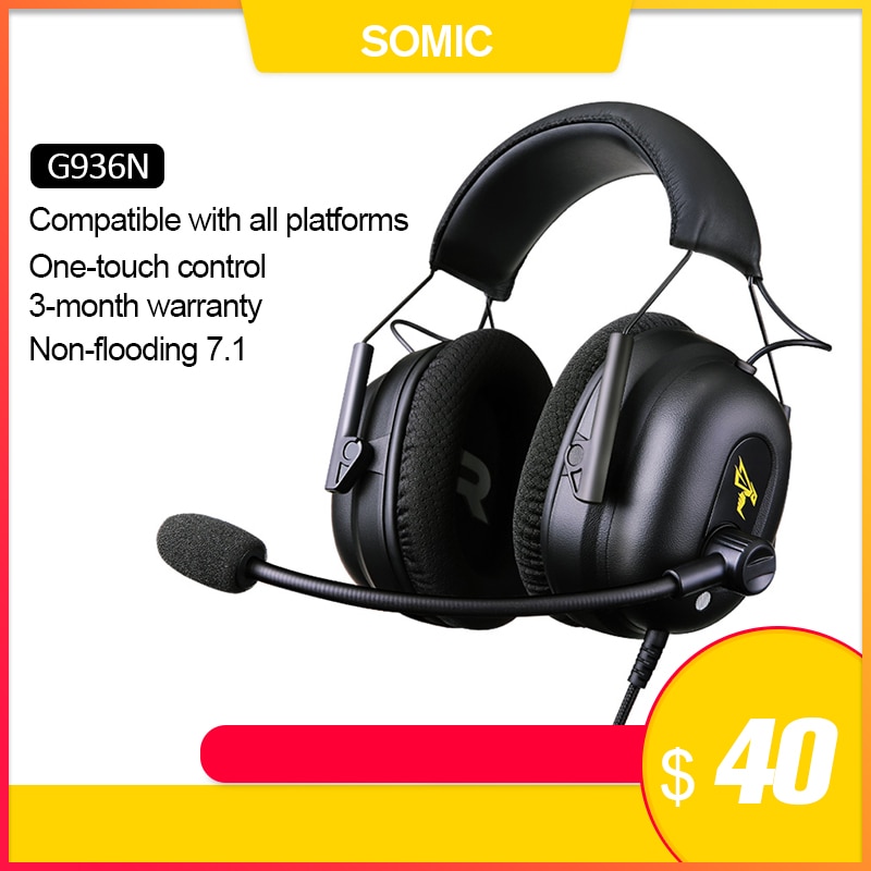 Somic G936N Gamer Oortelefoons 7.1 Virtual Gaming Headsets Surround Sound Usb 3.5 Mm Noise Cancelling Hoofdtelefoon Voor PS4 Pc Games