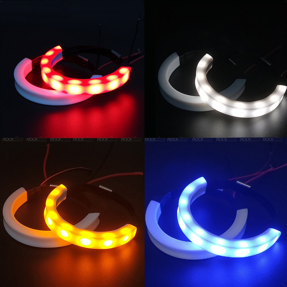 Turn Signal Led Light Strips Op Voor/Achter Vork Schokdemper Voor Kawasaki Z125 Z400 Z650 Z800 Z900 Z1000 w800 Versys 650/1000