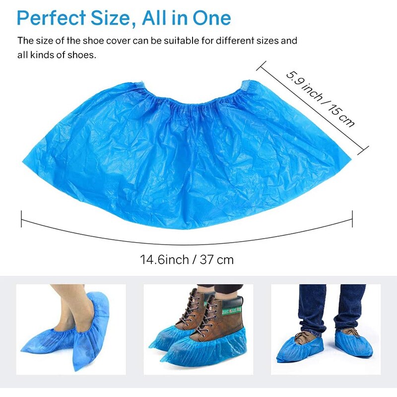 100 Stks/zak Wegwerp Plastic Overschoenen Overschoenen Case Waterdichte Schoen Cover Pouch Anti Dity Dust Regendicht Outdoor Boot Cover