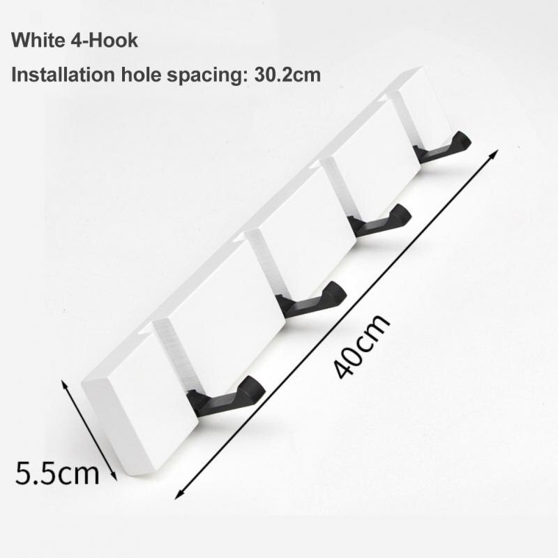 Foldable Coat Rack Wall Clothes Hooks Key Holder Bedroom Door Wall-Mounting Hook Corner Room Kitchen Toilet Wall Brack Hook: B 4 hooks