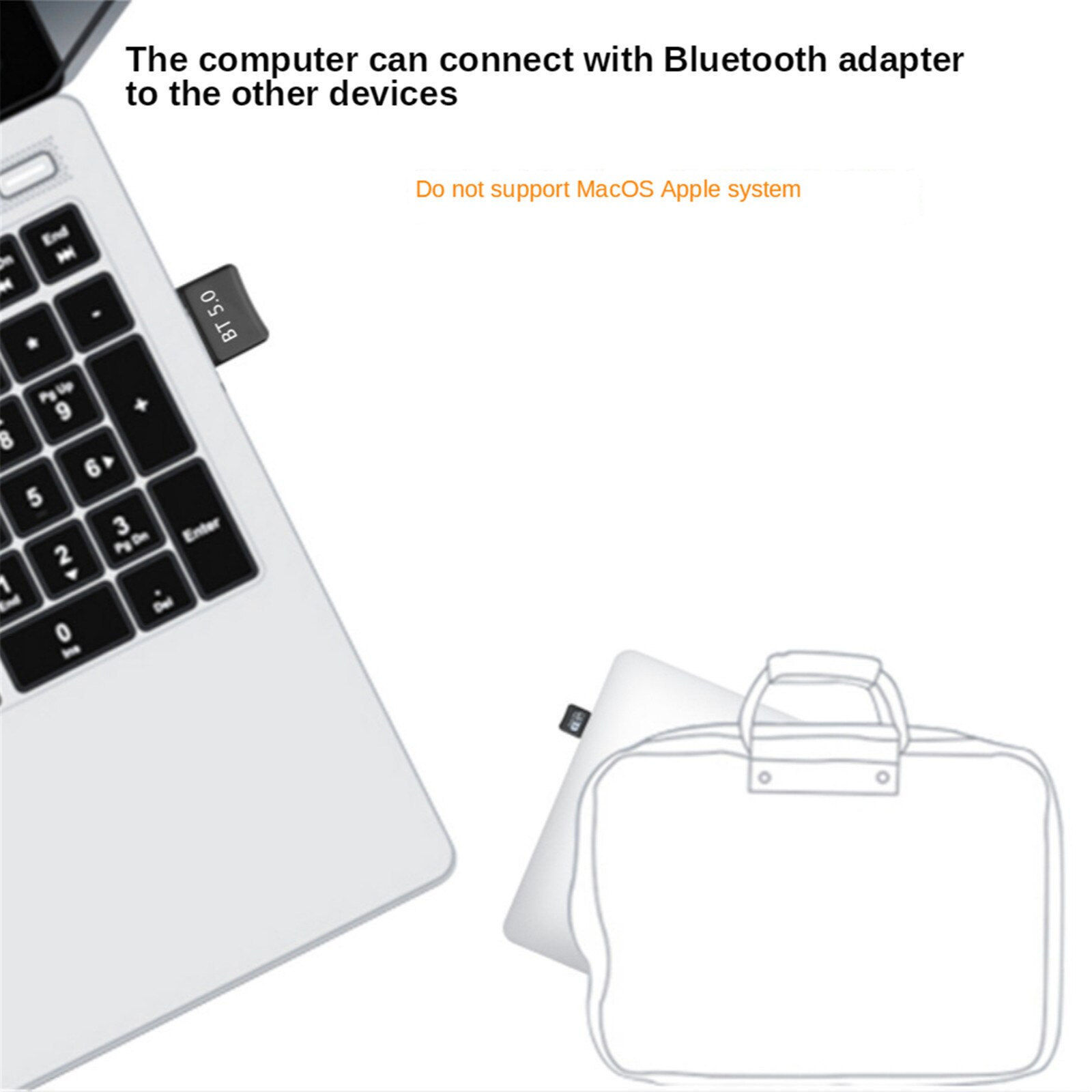 Usb Bluetooth 5.0 Adapter Bluetooth Dongle 5.0 Zender Bluetooth Ontvanger Mini Audio Adapter Voor Computer Pc Laptop Muziek