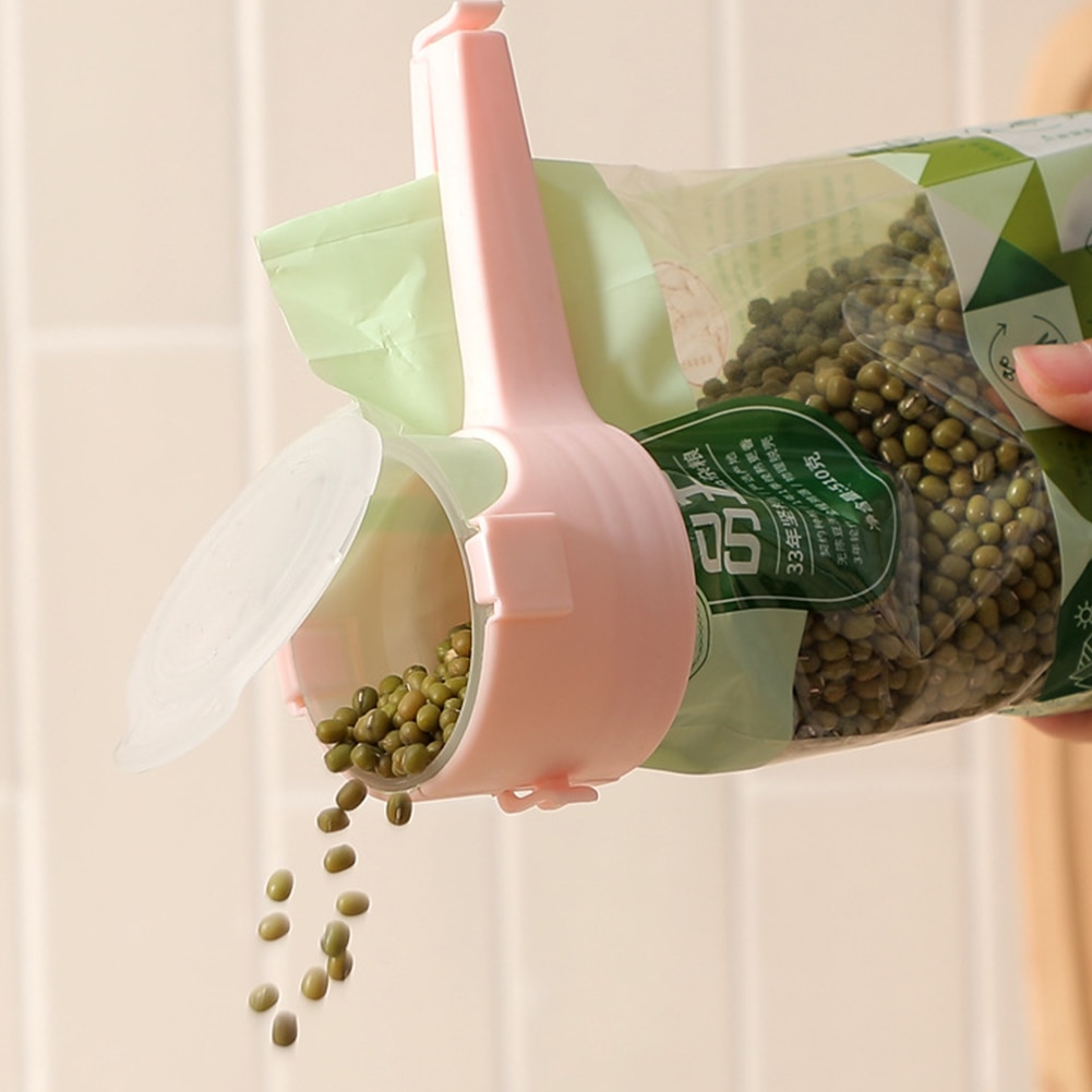 Contenedor de comida portátil, abrazadera de mantenimiento fresco, bolsa de cereales, utensilios de cocina, Clip de sellado multifuncional para granos, Ahorrador doméstico
