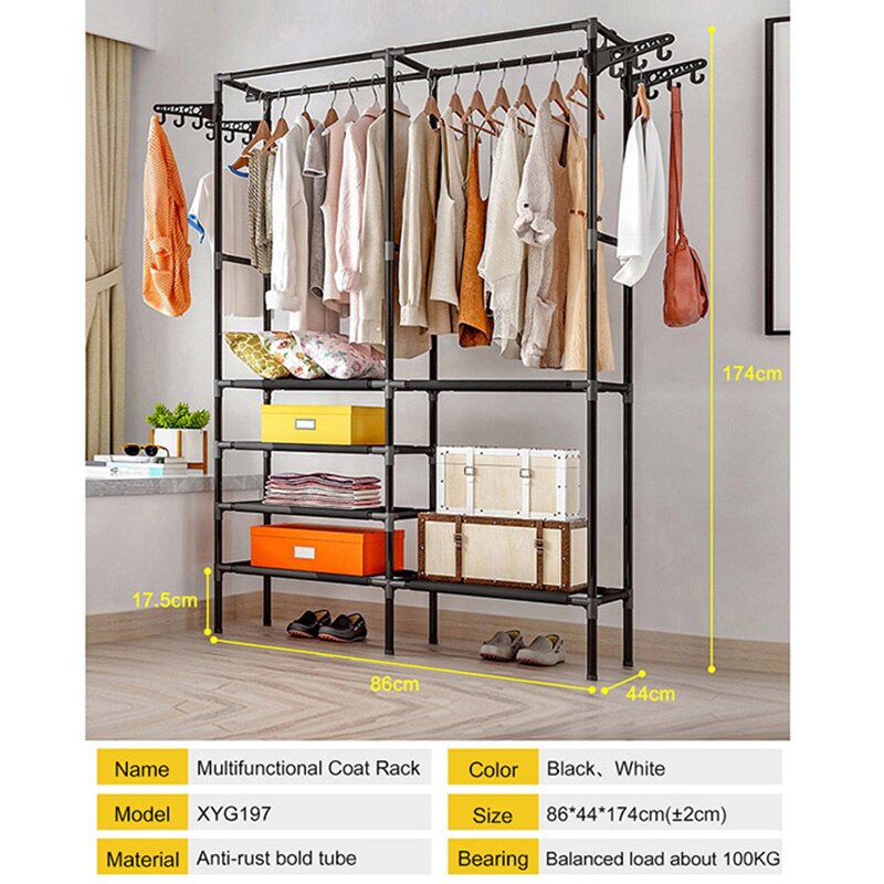 Doppel row Multi-schicht Mantel Rack Montage schla... – Vicedeal