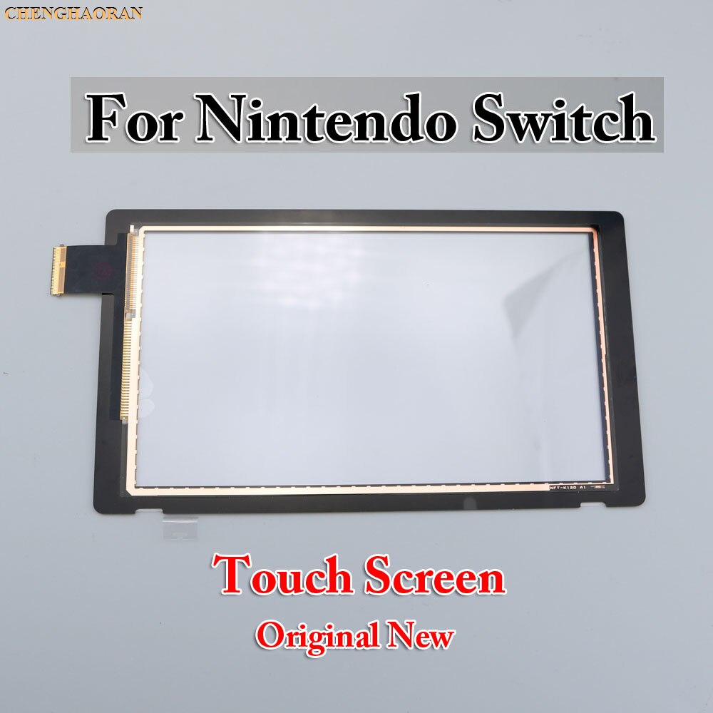 1x original nova substituição display lcd vidro com cabo flexível + 1x original nova lente da tela de toque para nintendo switch ns