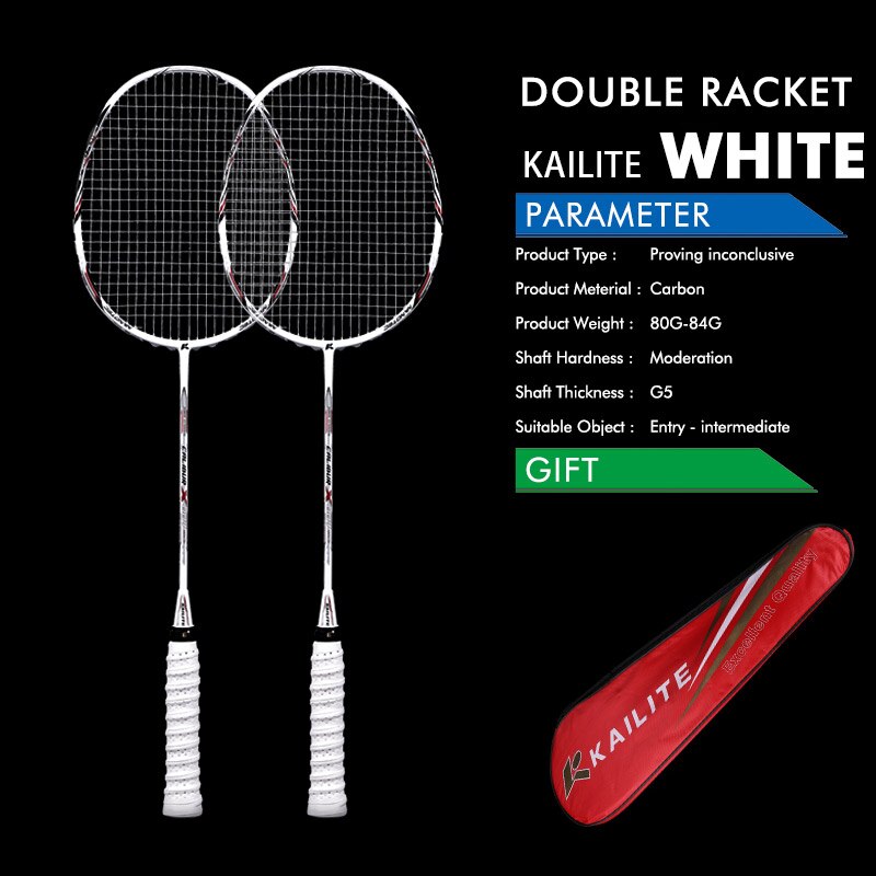 2 Pieces 4U G5 80g Carbon Fiber Badminton Racket Carbon Badminton Racquet 22-28 LBS: C11