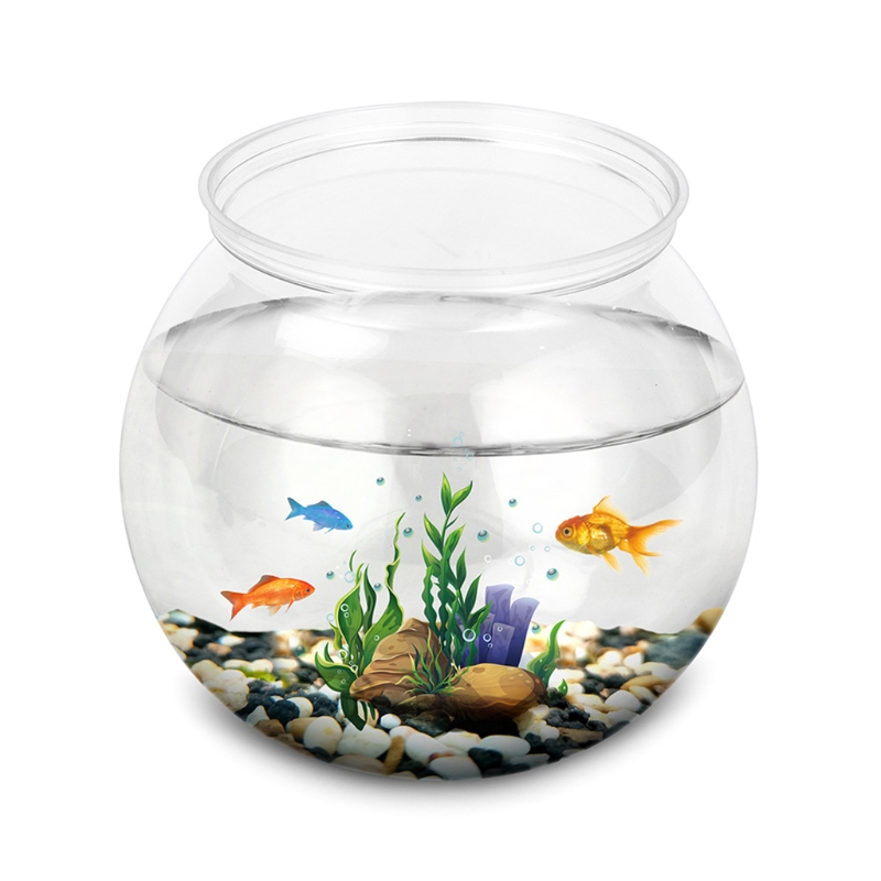 Kunststoff Runde Aquarium Unzerbrechlich Klar Schreibtisch Fisch Schalen für Kleine Fisch Mehrere Größe Vasen für Süssigkeit Ornament Halfter