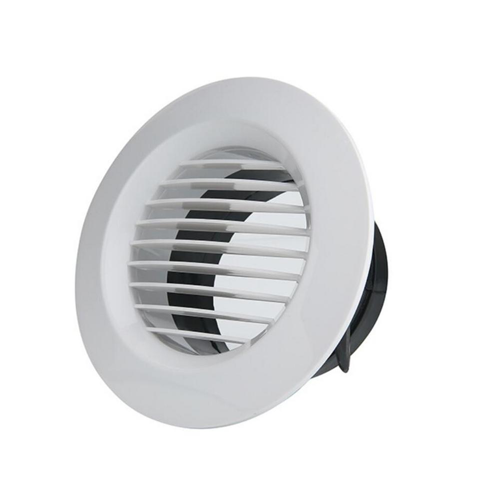 Round Air Vent ABS Louver Grille Cover White Soffit Vent With Built-in Fly Screen Mesh For Bathroom Office Kitchen Ventilation: 150mm
