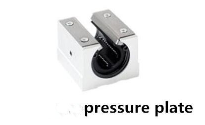 1PCS standard opening linear optical axis slider bearing SBR25UU/dust-proof pressure plate series/copper sleeve/straight circle: Grey