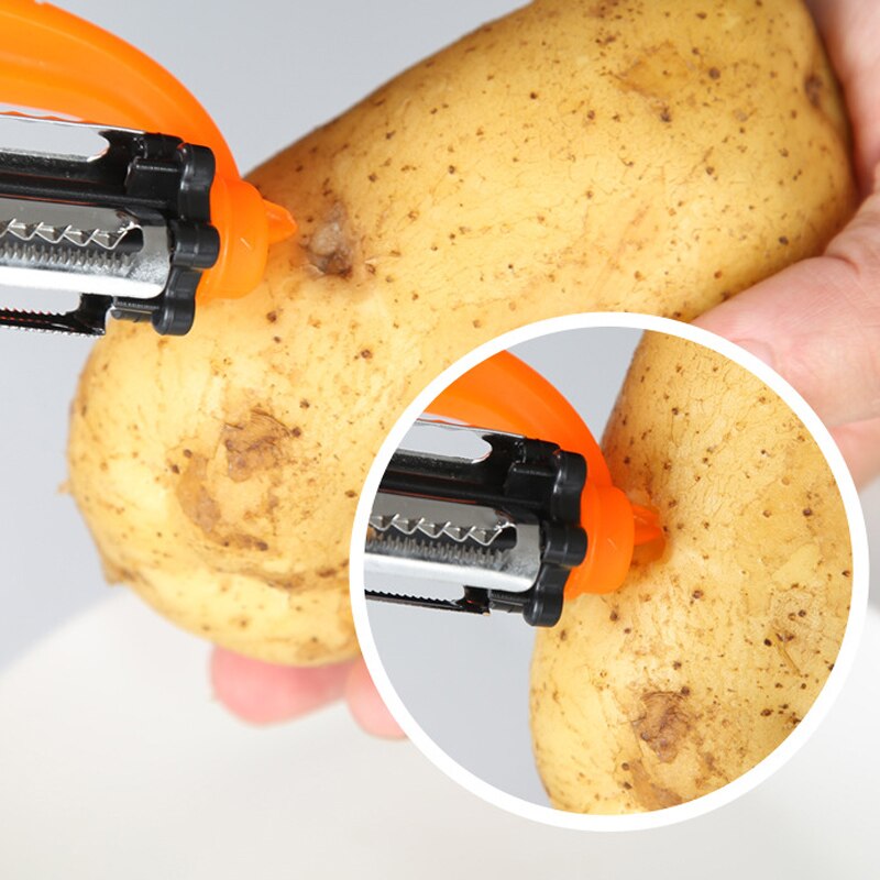 Multifunctional Rotary Vegetable Fruit Peeler Potato Peeler Carrot Slicer 3 Blade Vegetable Julienne Peeler Grater Kitchen Tools