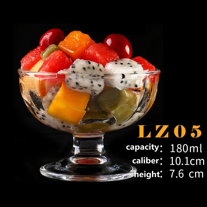 Glass Ice Cream Cup, Dessert Milkshake Cup, Ice Cream Cup, Multiple Styles, High Temperature Resistance, Good ,: LZ05