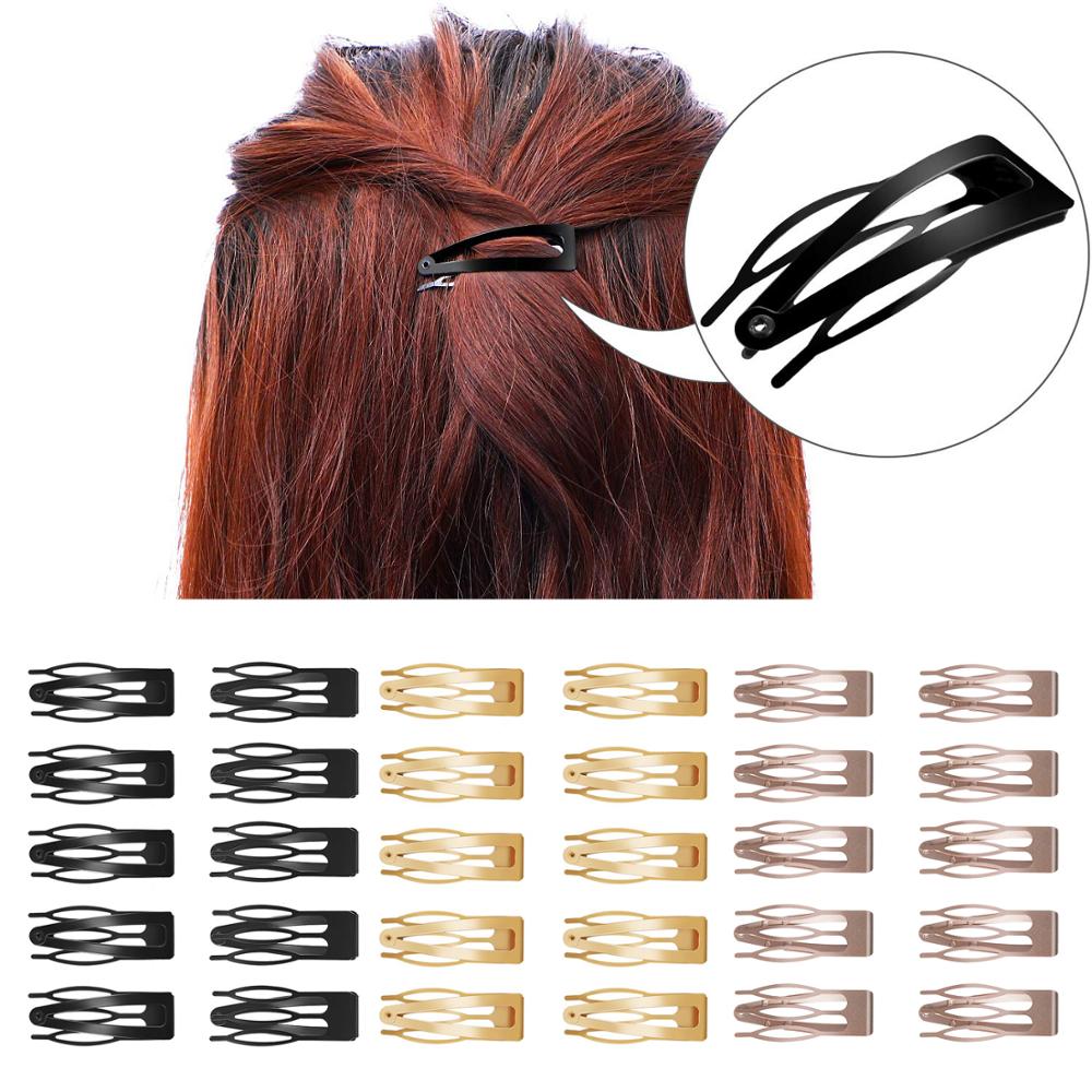 Pinzas para el pelo de doble agarre, pasadores de Metal a presión, herramientas de peinado para mujeres y niñas, accesorios para el cabello, 10 Uds.