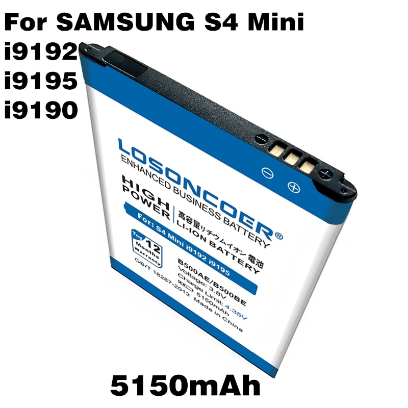 Arrivals Top 5150mAh B500BE B500AE Voor Samsung S4 Mini Batterij i9190 i9198 i9192 i9195 S4mini voor Galaxy Mini s4 Batterij