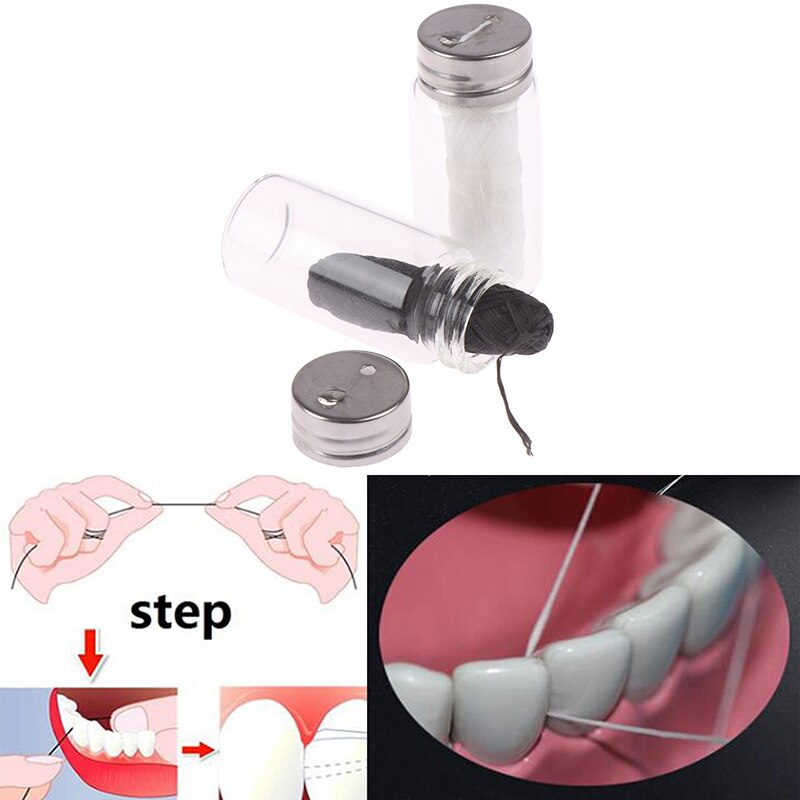 Reiniging Wax Bamboe Dental Floss Spool Tandenstoker Tanden Bleken 30M Milieuvriendelijke Tanden Bleken Mondhygiëne Tanden