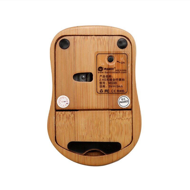 Bamboo Wireless Mouse 2.4g For Computer Laptop Notebook Teblet 1600DPI Optical Ailent Mute Gaming Mice Novelty