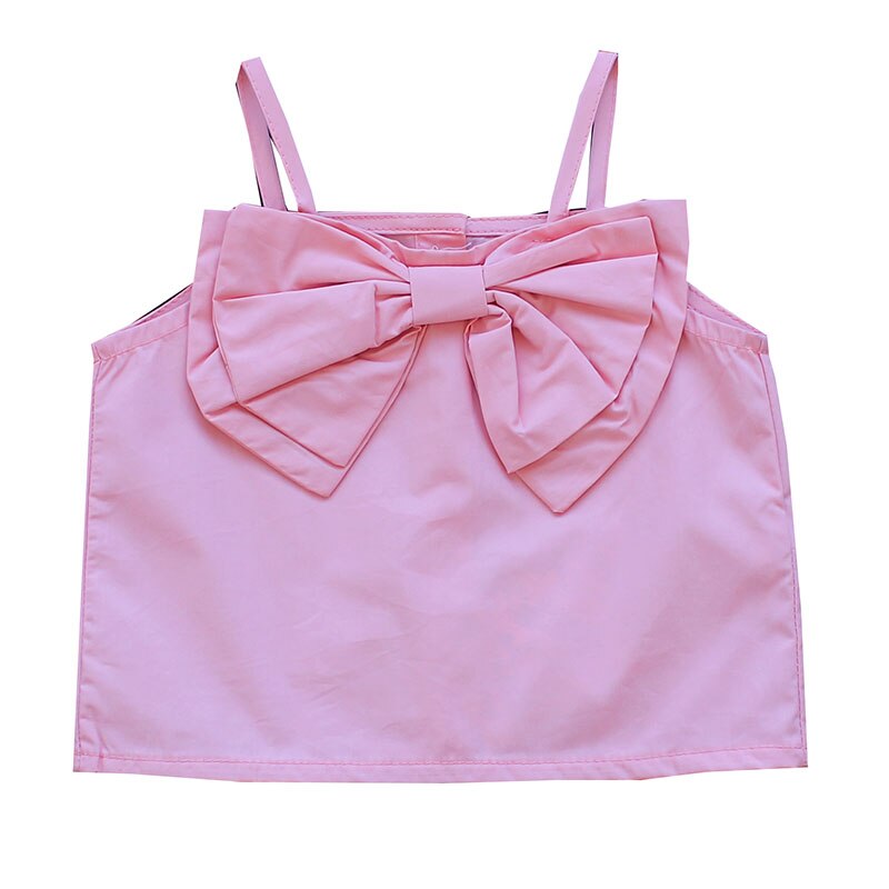 Ropa interior con lazo grande para niños, camisetas sin mangas para bebés de talla 2-8, camiseta interior encantadora, camisetas de algodón para niños