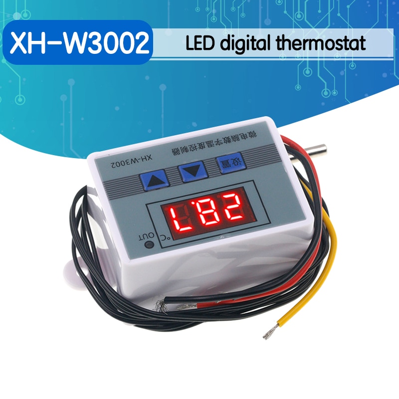 DC 12V 24V 220V W3001 W3002 portato digitale di Temperatura del Termostato di Controllo del microcomputer Interruttore Termometro Termoregolatore Sensore