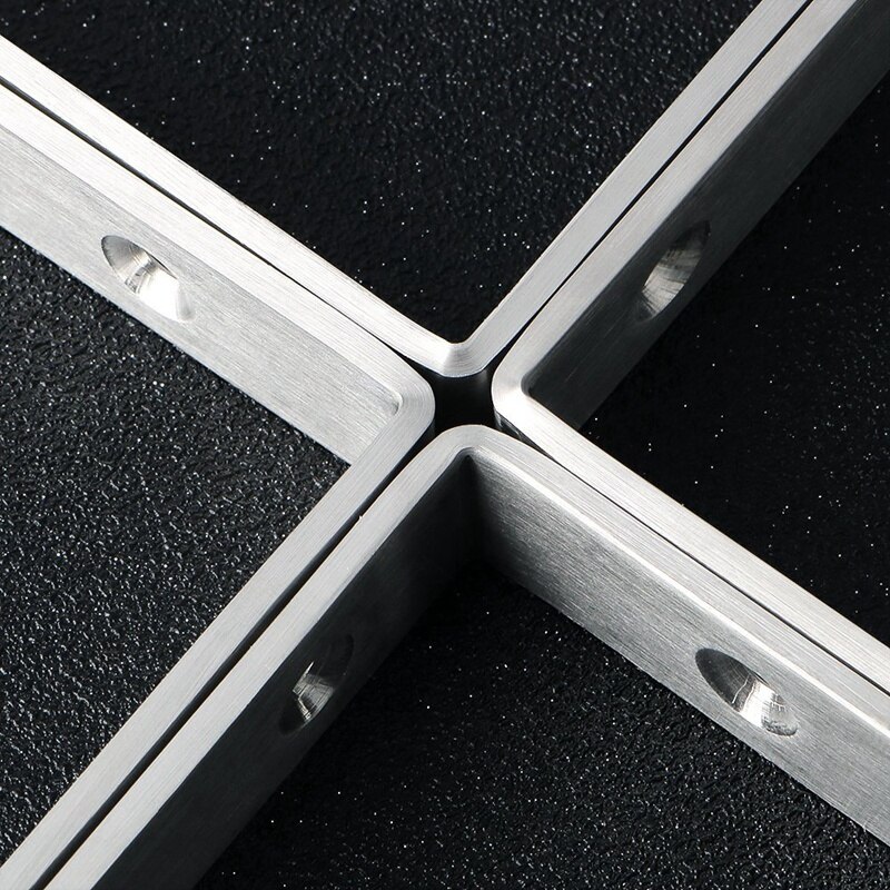4Pcs Corner Brackets 3 X 5 Inch,Right Angle Bracket 304 Stainless Steel with Screws,L Shaped Brackets for Shelves Furni