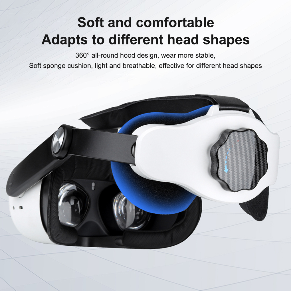 VR Headset Headstrap Washable Stable Adjustable Sponge Headband Belt Gaming Accessories Replacement for Oculus Quest 2