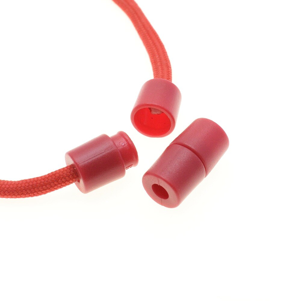10 stk / pakke plastsnor sikkerhetsbrytende pop fett kontakter til paracord og bånd lanyards rød