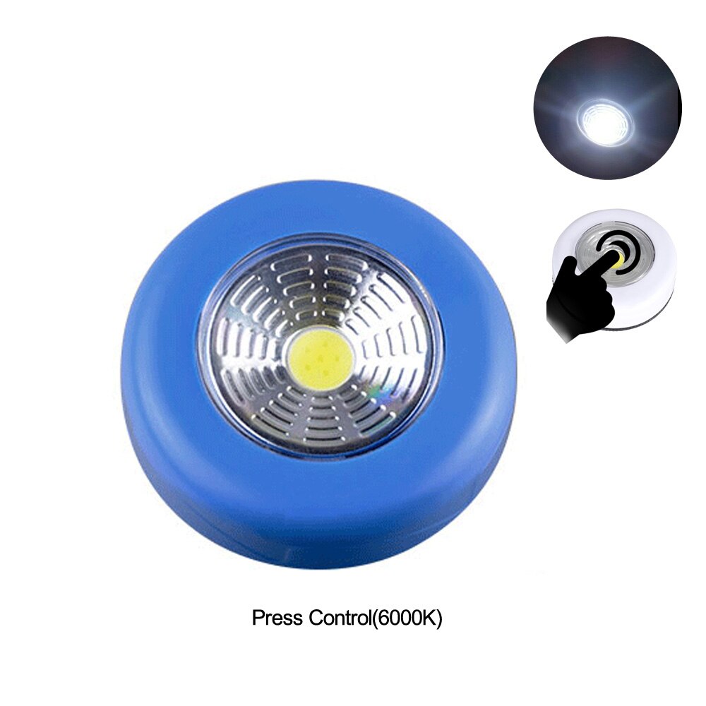 PIR Motion Sensor LED Night Lights Draadloze Touch Sensor LED Push Lamp Batterij Aangedreven Wandlamp Lampen Voor Stairway Kast Keuken: Type 3 Touch Control