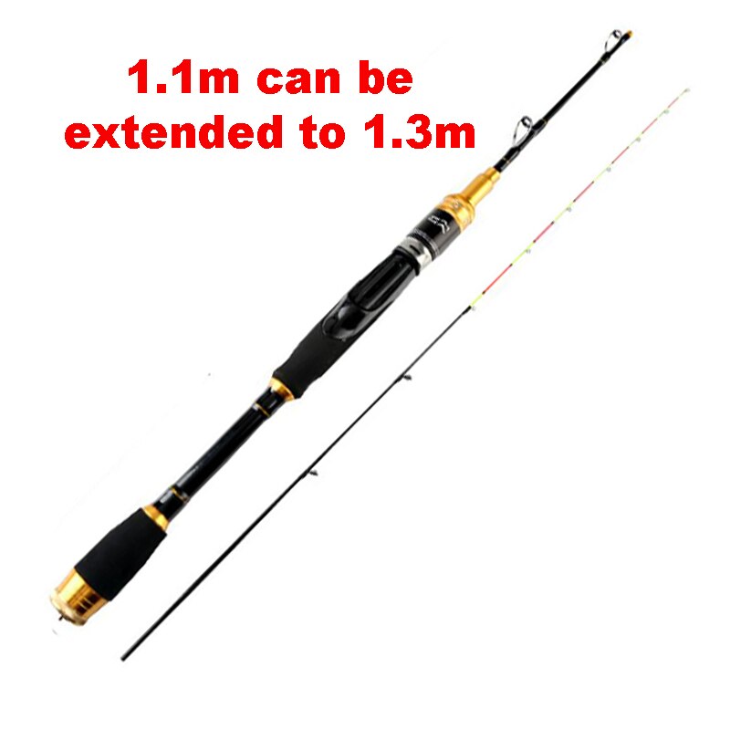 Light Saltwater Carbon Fiber Soft Raft Rod 2 Sections Boat Fishing Rod Fishing Tackle Spinning Casting Rod Pole Pesca: Yellow