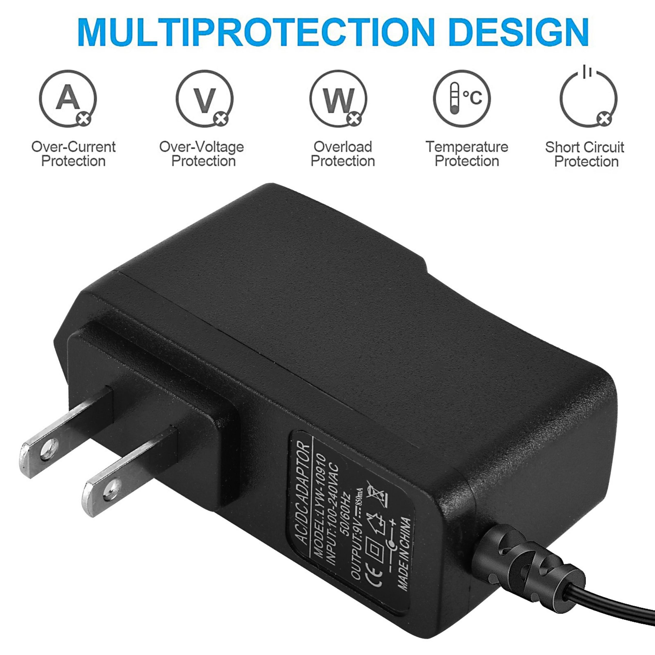 Chargeur adaptateur 9V DC 5.5 AC pour clavier de Piano Casio AD-5 AD-5MU AD5MU AD-5MLE AD-5GL (CTK, CA, MA, HT, LK, CT, Series)