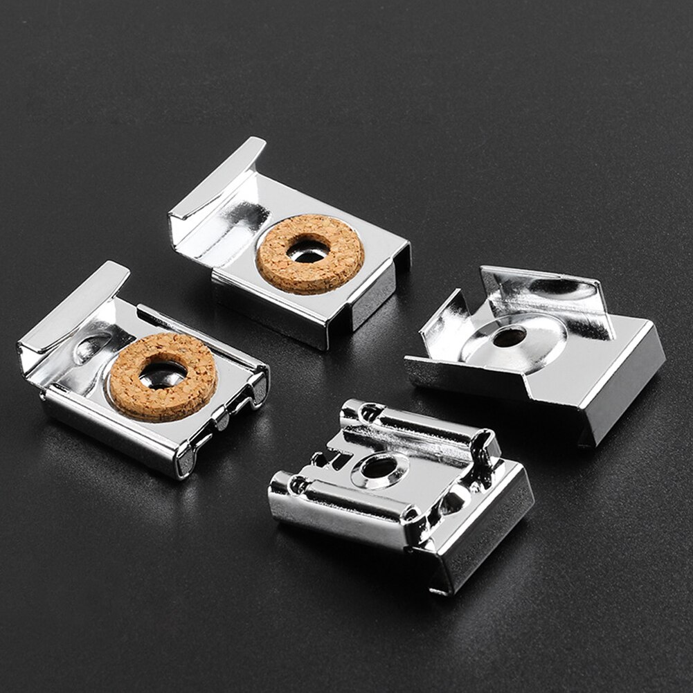 4pcs/set Bedroom Glass Clamps Mirror Clips Bathroom Multifunctional Spring Loaded Square Durable Adjustable Wall Bracket Hanger