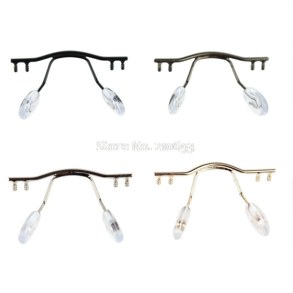 10 stücke brillen brücke gläser nase Pad Arm metall randlose optische rahmen brücke nase Pad Halfter brillen zubehör