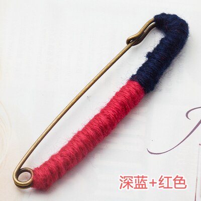 Koreansk nål 10cm stor metal sikkerhedsnål broche vævning uld pin dekoration spænde nål smykker brocher til sjal cardigan sweater: S