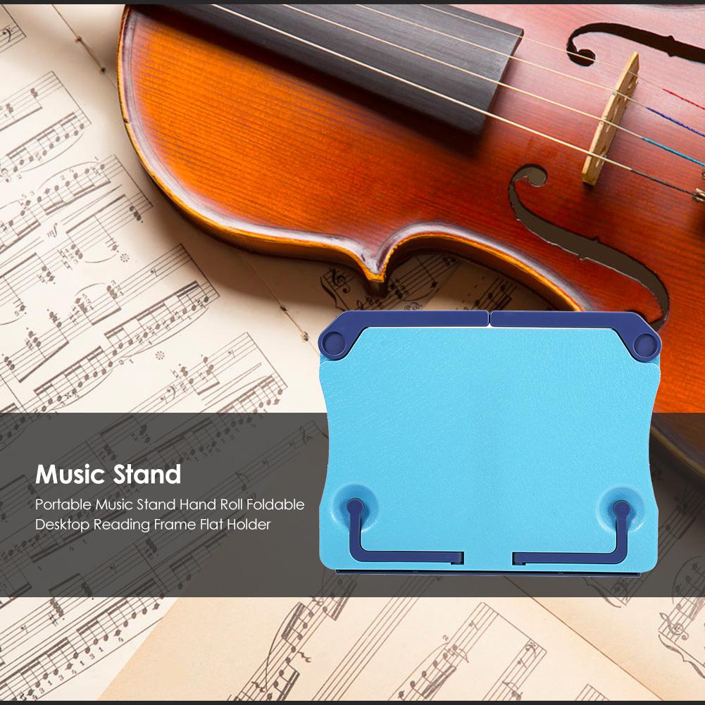 Portable Folding Desktop Book Reading Shelf Bookshelf Desk Music Recipe Stand Tablet PC Mobile Phone F'd Stand （Blue）