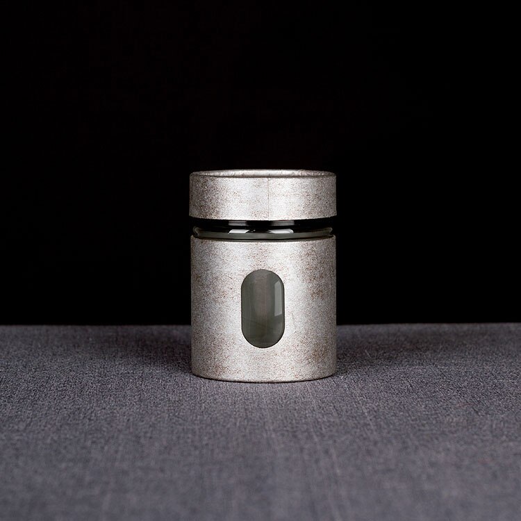 Xin Jia Yi Tube en verre et couvercle à vis en plastique avec fenêtre transparente, boîtes de mariage pour café vide fruits secs: 8.3cm x 11.7cm / Argent