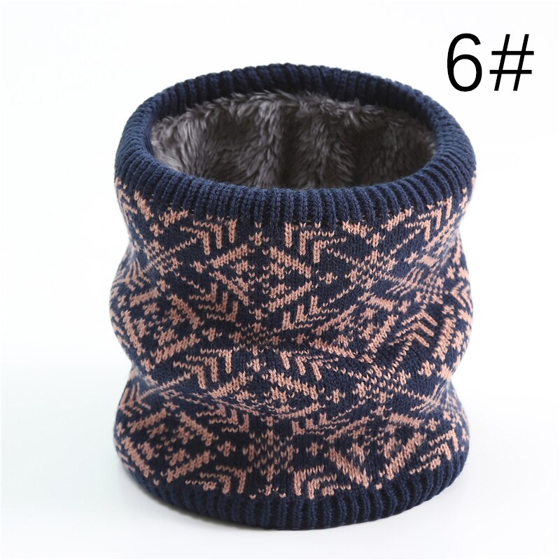 Women Cashmere Scarf Lady Neck Wraps Ring Unisex Winter Neck Snood Scarves Female Warm Fur Solid Bufanda: WB11-6