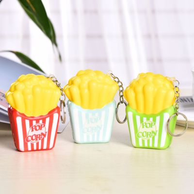 Simulation Perfume Flavor Food Keychain Girl Bag Pendant French French Fries Ice Cream Pizza Decompression Slow Rebound Toy: C