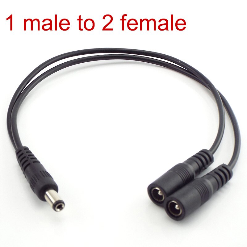 1 buchse auf 2 Männlich Weg Stecker DC Power Splitter Stecker Kabel für CCTV LED Streifen Licht Netzteil Adapter 5,5mm * 2,1mm