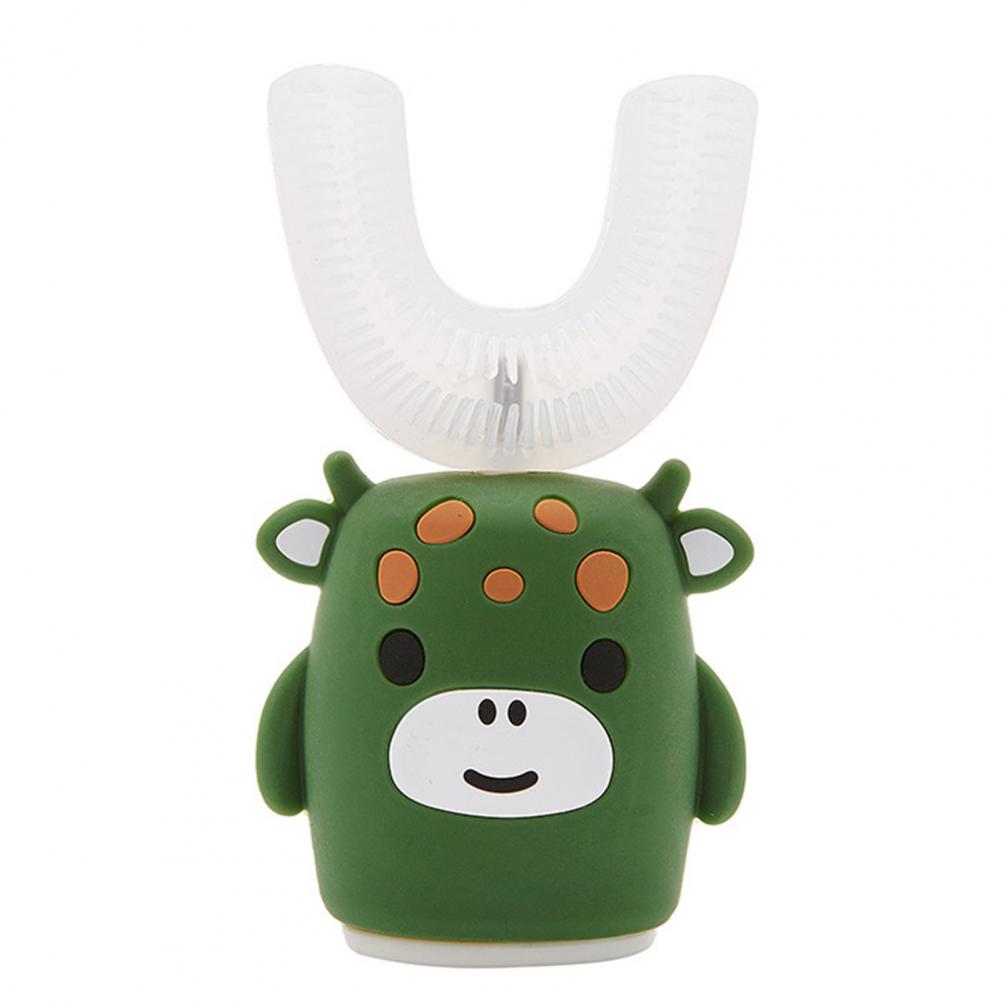 U-Shaped Toothbrush For Children/Teeth Toothbrush Cartoon Shape Waterproof Food Grade Material Kids Cute Electric Toothbrush