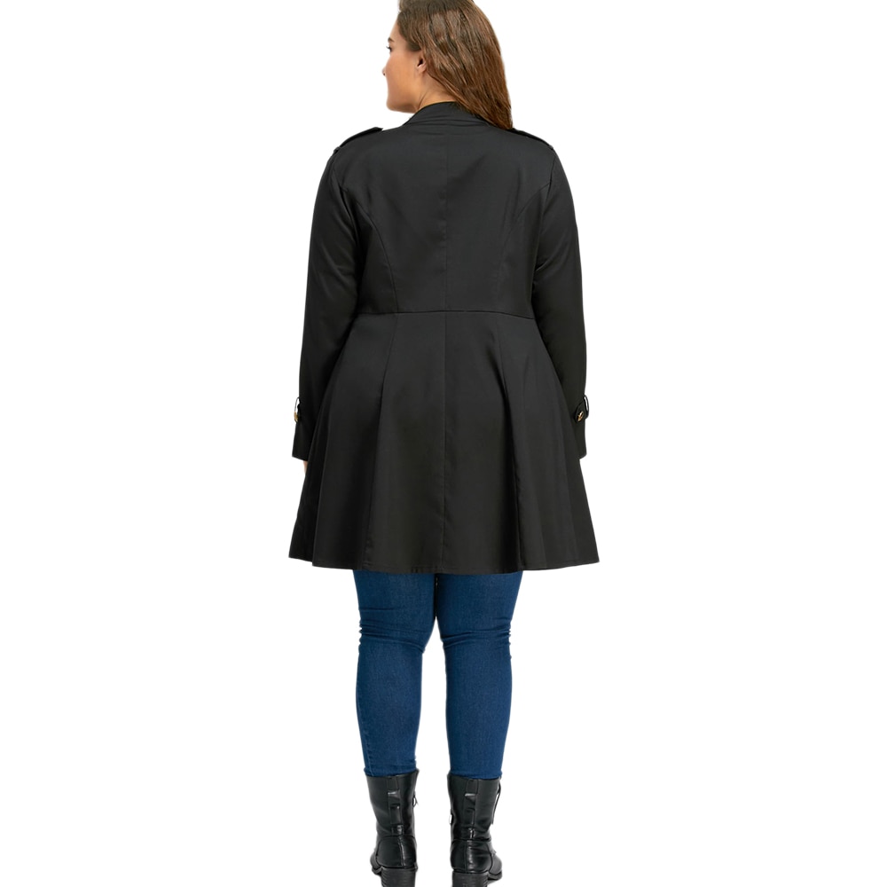 Wipalo Brand Plus Size Double Breasted Flare Lange Winter Vest Vrouwen Trenchcoat Oversize Grote Maat Jassen