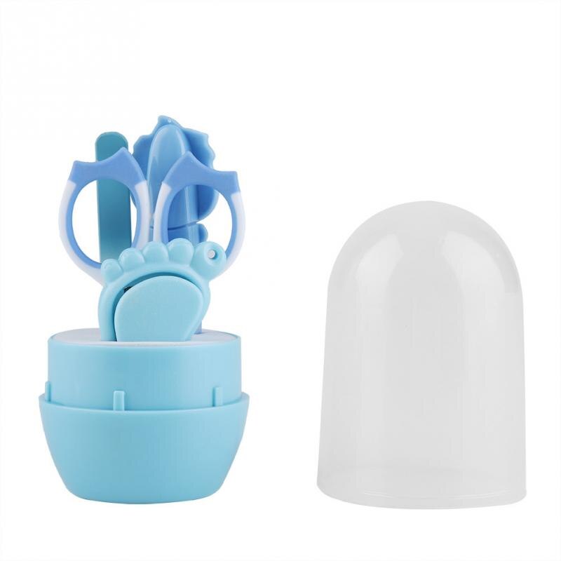 4 teile/satz Tragbare Baby Gesundheit Pflege Set Pflegenwerkzeug Healthcare Reinigung Werkzeug Baby Infant Pflege Sicherheit Cutter Nagel Pflege Set: Blau