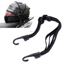 Motorfiets Flexibele Intrekbare Helm Bagage Elastische Touw Strap Met 2 Haken 1 ST