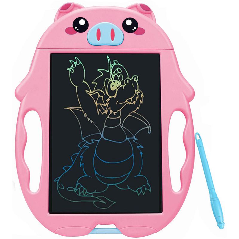 2 Set LCD Writing Tablet , Colorful Doodle Board Drawing Board, Birthday for 2-6 Years Kids, Blue Pig & Pink Pig
