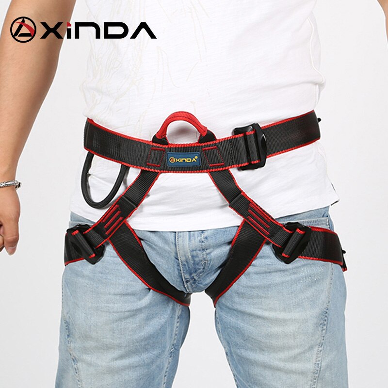 XINDA Sports de plein air harnais escalade demi-corps harnais taille soutien sécurité ceinture de sécurité équipement de protection