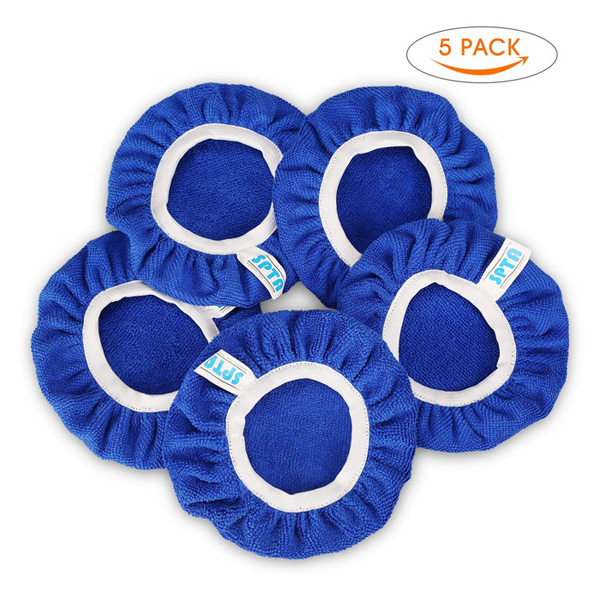 SPTA 7 Inch & 8 Inch Car Polisher Bonnet Max Waxer Bonnet Polishing Pad Sets For Wash 7 Inch & 8 Inch Car Polishers Pack of 5Pcs: 5pcs blue
