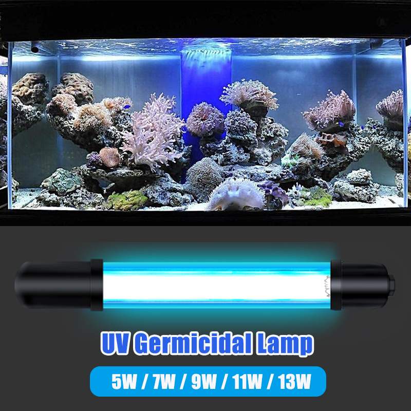 13W Aquarium Uvc Lamp Lichten Sterilisator Uv Lamp Verlichting Aquarium Bactericide Desinfectie Waterbehandeling Purifier 110V/220V