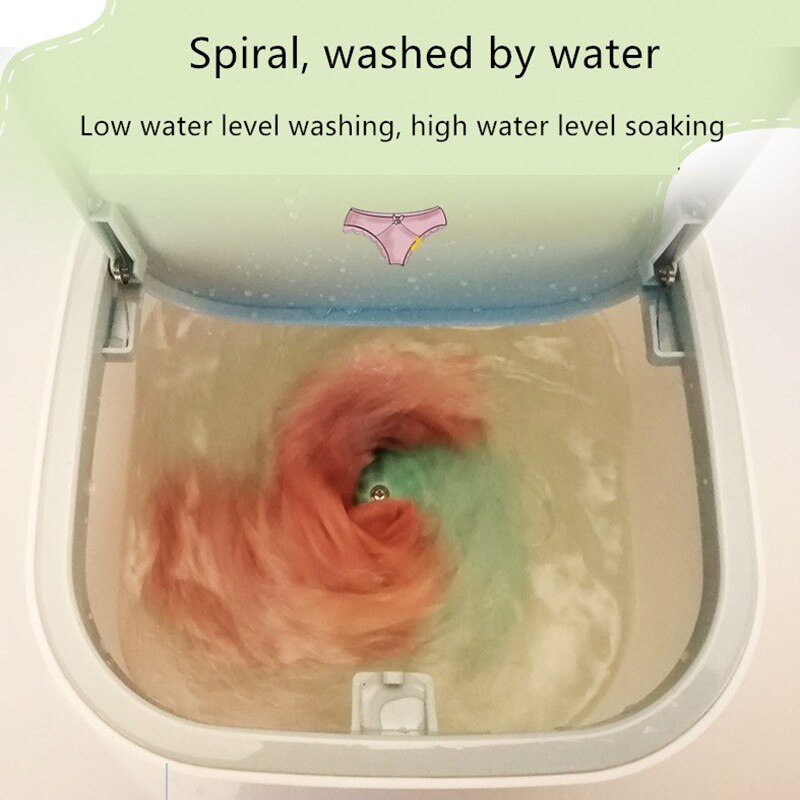 Usb 3.8l mini vaskemaskine automatisk husholdning dehydreret mini tube 3-5kg vask tør undertøj pleje renere
