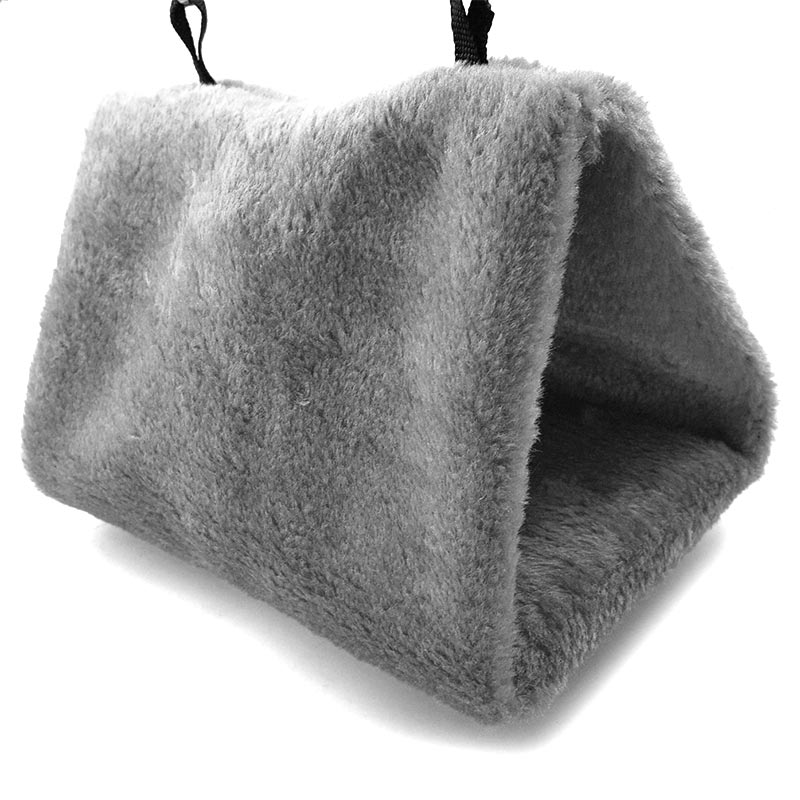Vogelkooi Papegaai Warm Hangmat Kooi Voor Vogels Nest Zachte Pluche Tent Bed Opknoping Cave Hamster Papegaai Huis Pajaros Vogel levert: gray / 21X14X18cm