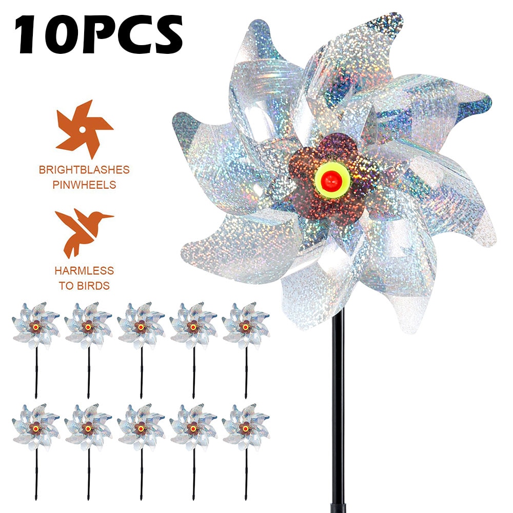 10Pcs Lawn Plastic Windmolen Pinwheel Party Pinwheels Kids DIY Pinwheels Set Wind Spinner Toy Garden Lawn Decor Toy