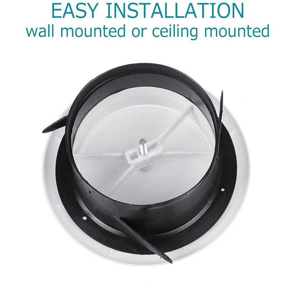 Round Air Ventilation Cover Wall Hole Abs Air Outlet Vent Cap Exhaust Grille Wall Ceiling Ducting Heating Cooling 125mm 150mm